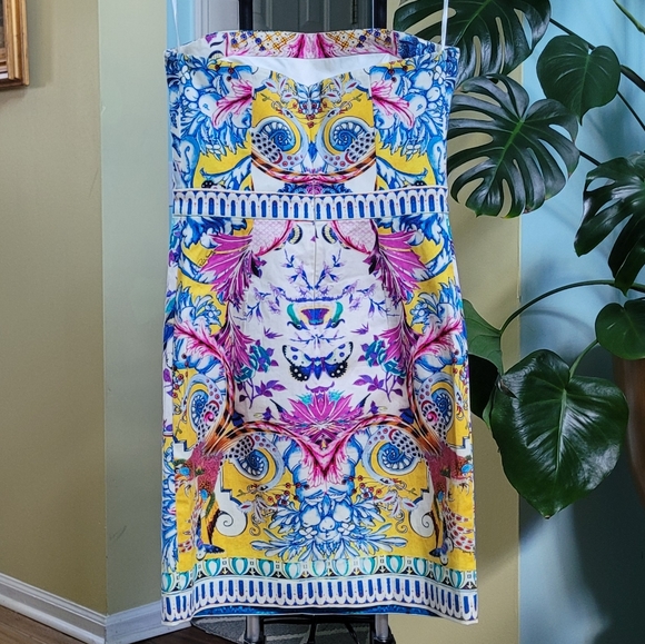 ROBERTO CAVALLI BUSTIER DRESS Multiple colors Size EU 44 - Picture 3 of 12